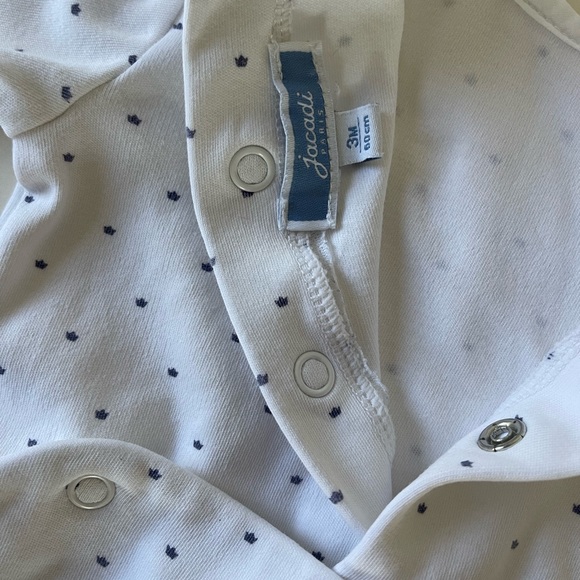 Jacadi footie for your little prince Good used condition 3 months - Picture 2 of 2